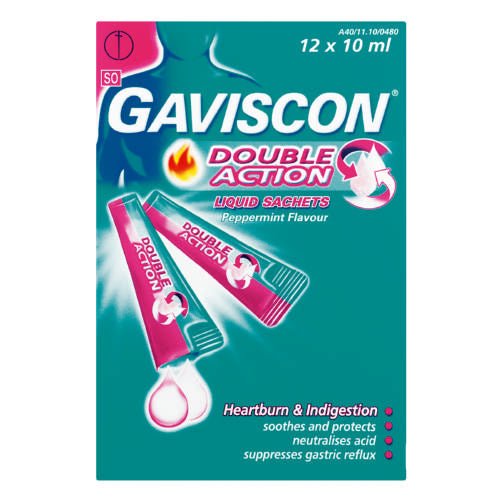 GAVISCON DOUBLE ACTION (PLUS) LIQUID SACHETS