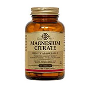 SOLGAR MAGNESIUM CITRATE 200MG TABLETS (60 TABLETS)